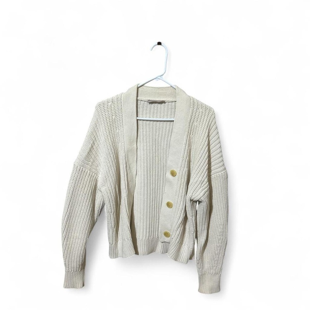 The Texture Cotton Cardigan by Everlane - M - Cream
